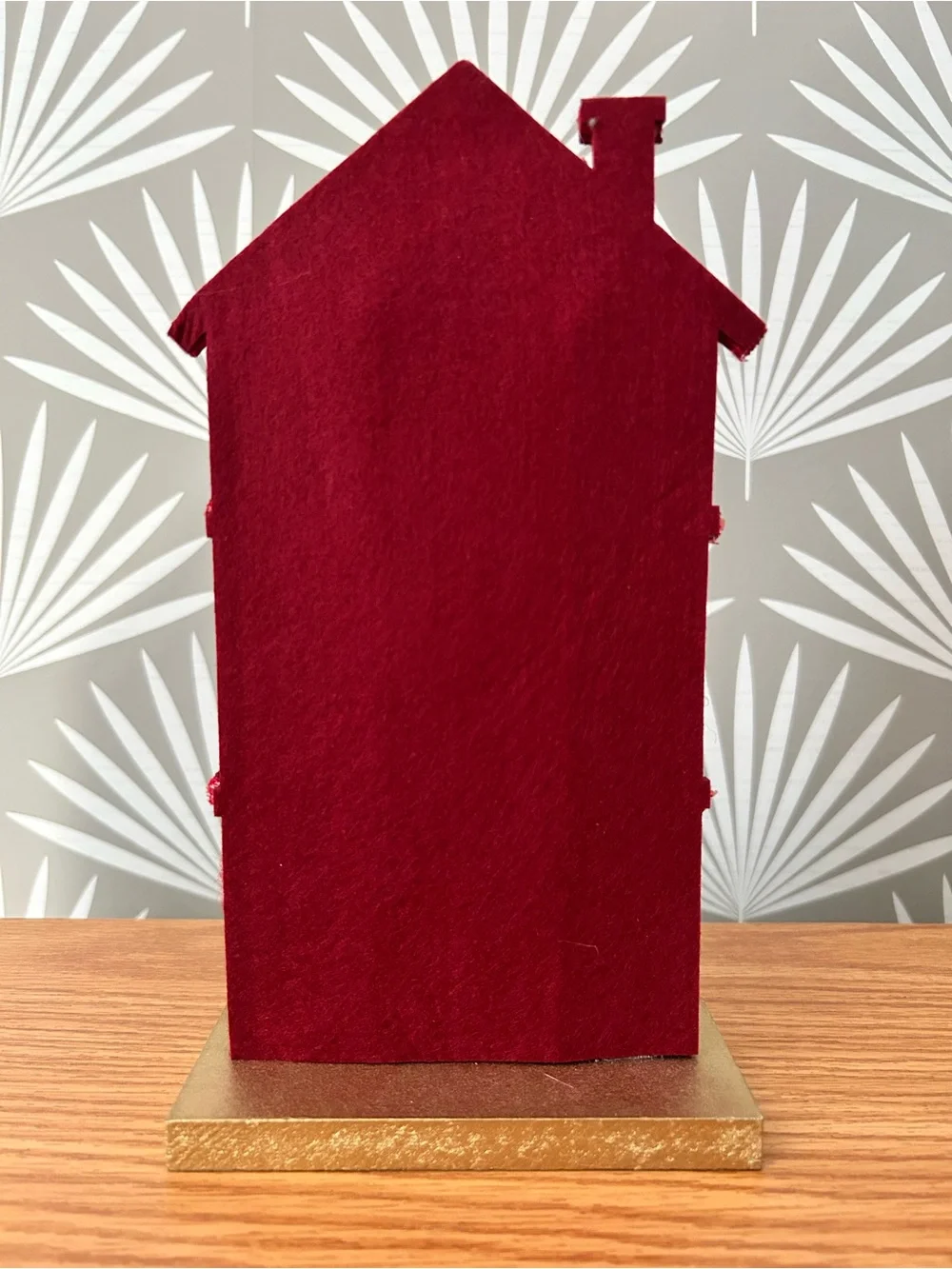 2024 Target Wondershop Christmas Village Felt Decor Red & Gold House